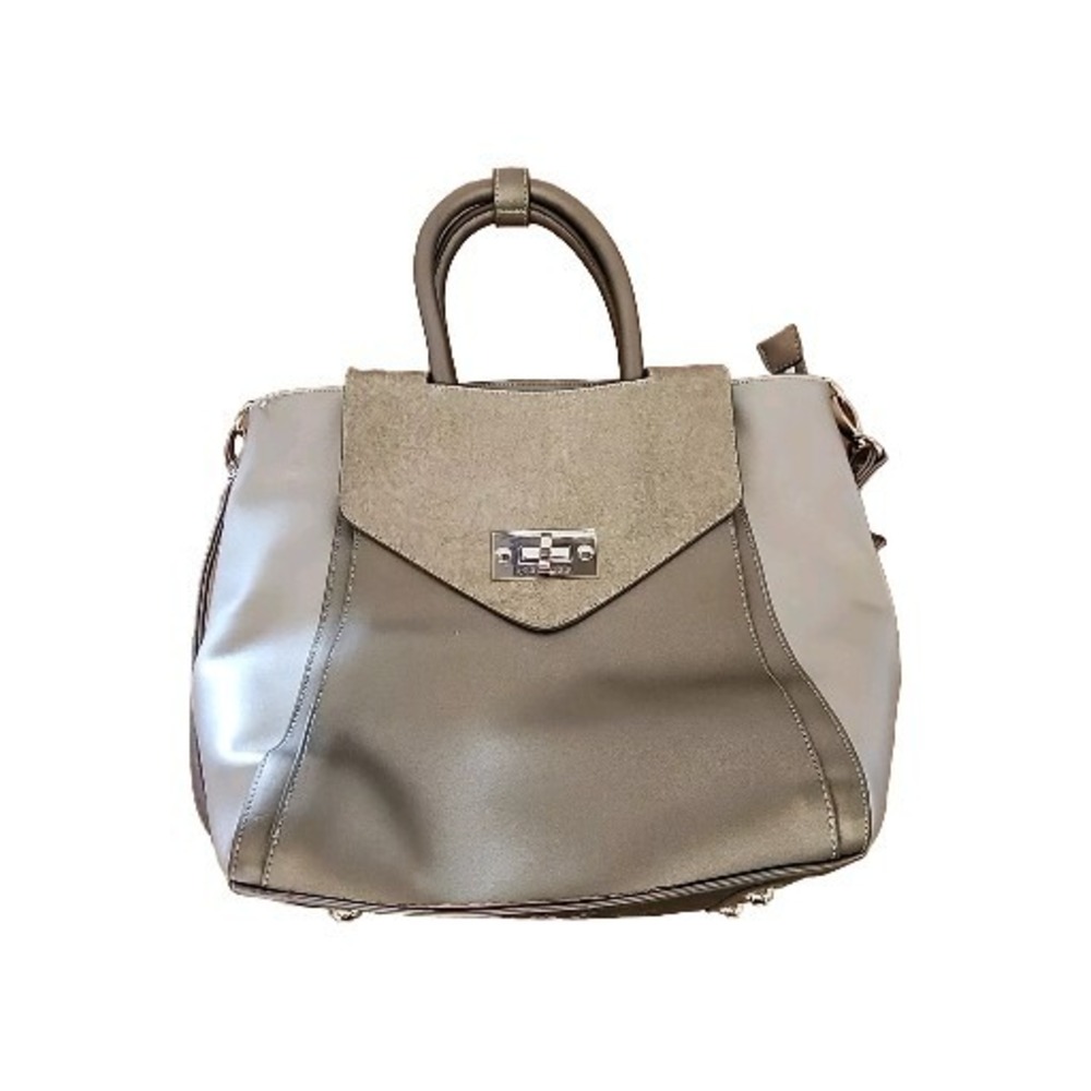 Sharif Leather And Calf Hair 4-Way Convertible Hand Bag Gold